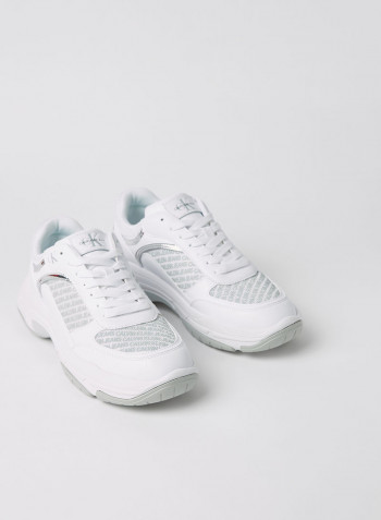 All-Over Logo Chunky Sneakers Bright White