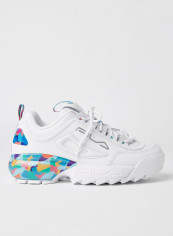 Disruptor 2A 90's Sneakers White/Electric Purple /Red Orange