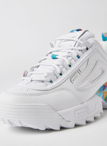 Disruptor 2A 90's Sneakers White/Electric Purple /Red Orange