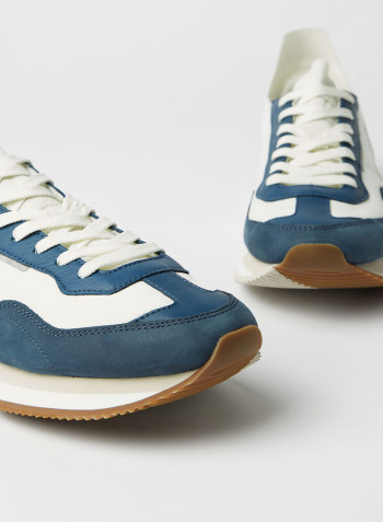 Men's Match Break Textile Trainers Off White/Navy