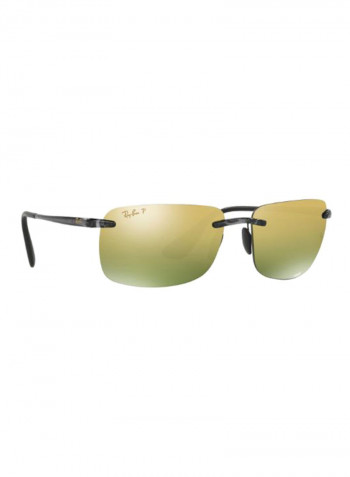 Men's Casual Rectangular Sunglasses - Lens Size: 60 mm