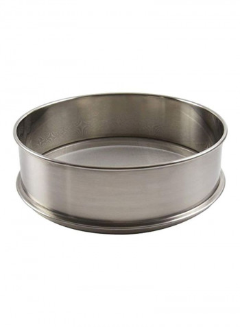 Stainless Steel Sifter Silver 16.8x16.8x3.5inch