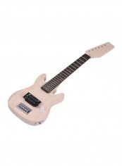 Children ST Style Unfinished DIY Electric Guitar Kit Basswood Body Maple Wood Neck Rosewood Fingerboard