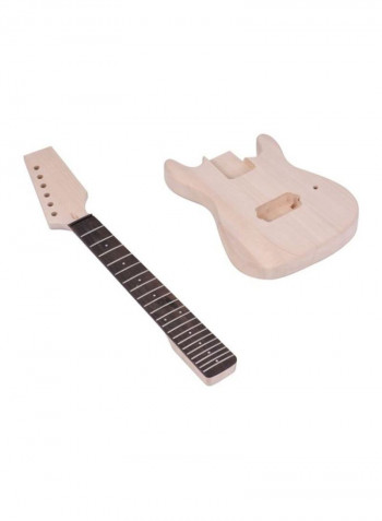 Children ST Style Unfinished DIY Electric Guitar Kit Basswood Body Maple Wood Neck Rosewood Fingerboard