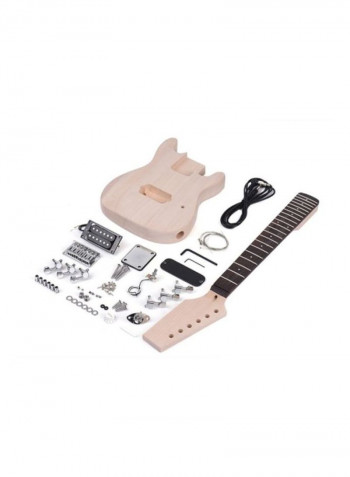 Children ST Style Unfinished DIY Electric Guitar Kit Basswood Body Maple Wood Neck Rosewood Fingerboard
