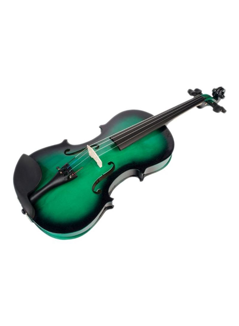 Wooden Acoustic Violin With Bow And Storage Case