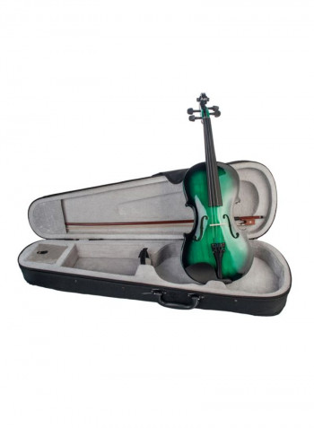 Wooden Acoustic Violin With Bow And Storage Case