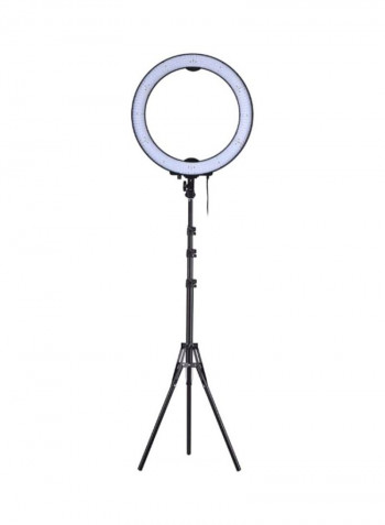 LED Photography Ring Light With Accessories Black/White/Orange