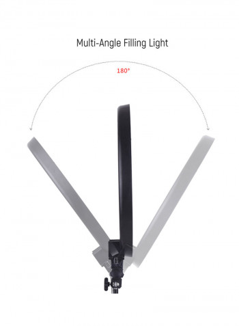 LED Photography Ring Light With Accessories Black/White/Orange