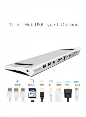 11-In-1 USB Type-C Hub Silver