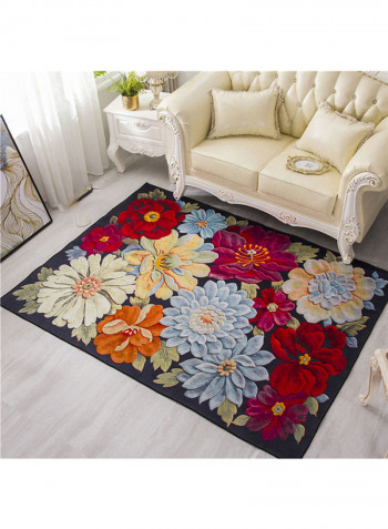 Flower Pattern Living Room Carpet Multicolour 120x160centimeter