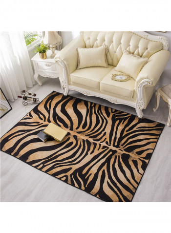 Striped Pattern Soft Mat Brown/Black 120X160centimeter