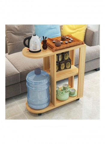 Movable Corner Coffee Table Beige