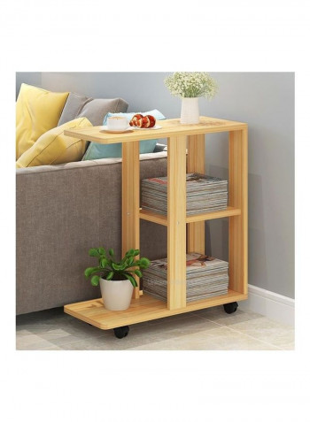 Movable Corner Coffee Table Beige