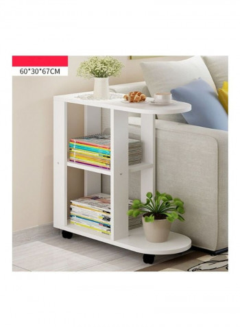 Movable Corner Coffee Table White