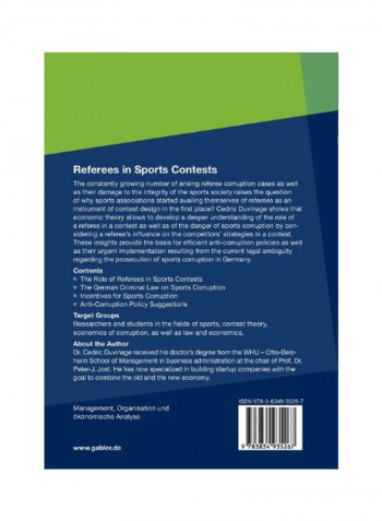 Referees In Sports Contests Paperback