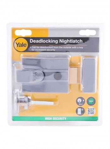 Deadlocking Nightlatch W/Key, P89 (6 cm) Grey/Gold/Silver 6cm