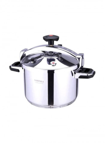 Stainless Steel Pressure Cooker Silver/Black 38L