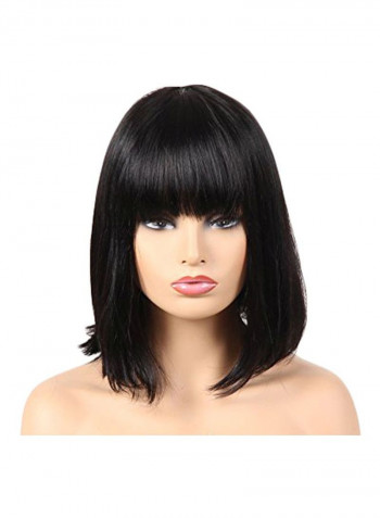Straight Short Hair Wig Black 12inch