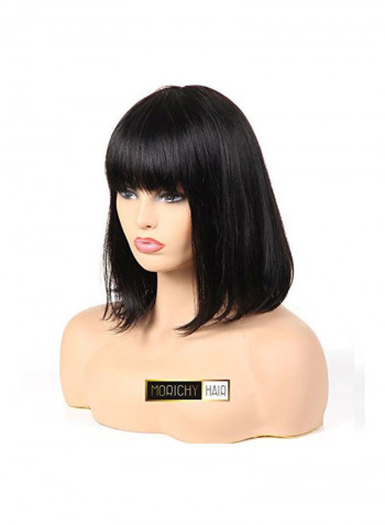 Straight Short Hair Wig Black 12inch