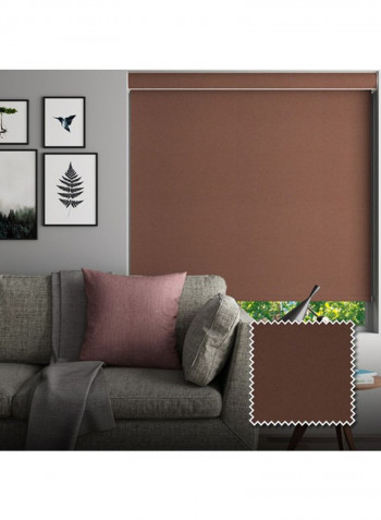 Single Sunset Blackout Window Roller Blind Brown 160x200cm