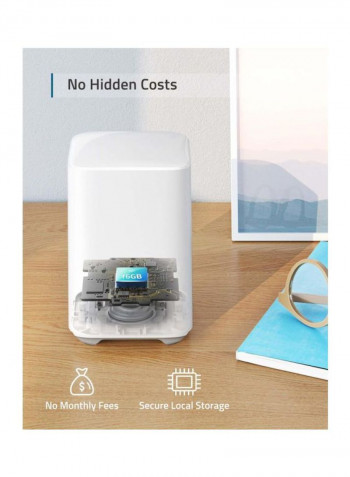 Cam 2C Wireless Home Security Add-On Camera White/Grey