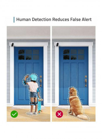 Cam 2C Wireless Home Security Add-On Camera White/Grey