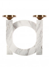 U-Shape Candle Stick Holder Beige 16.5 x 6.5 x 18.5centimeter