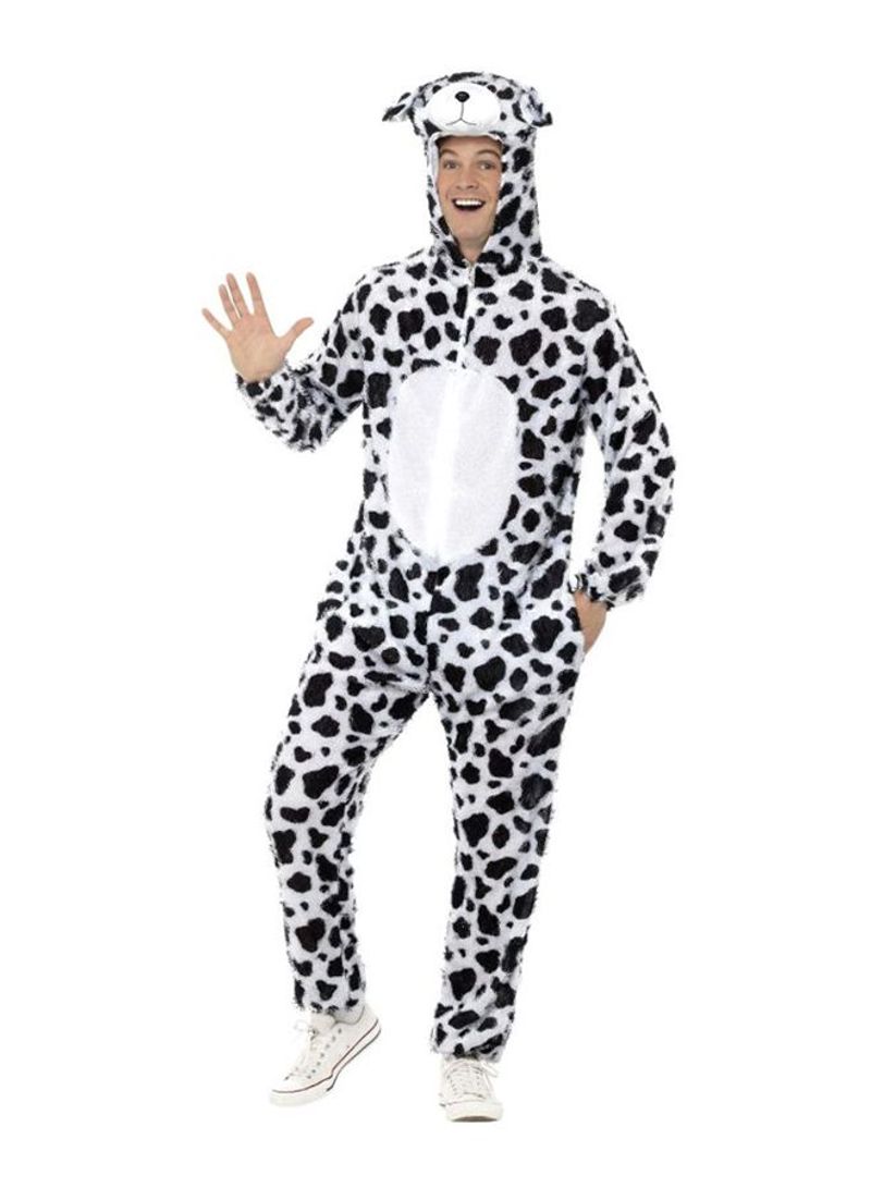 Dalmatian Hooded Jumpsuit Costume L