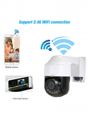 1080P Two Way Audio Ptz  And Night Vision  Security Camera White/Black