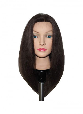 Mannequin With Straight Hair Extension Set Brown