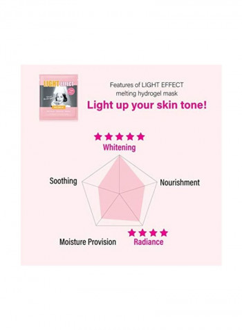Pack Of 10 Light Effect Skin Tone Up Hydrogel Facial Sheet Mask
