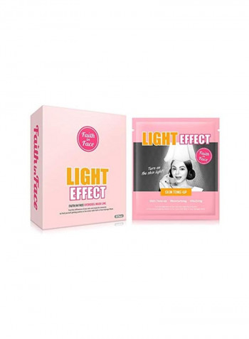 Pack Of 10 Light Effect Skin Tone Up Hydrogel Facial Sheet Mask