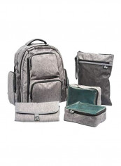 Diaper Bag With Bucket Wipe Cover And Changing Mat Set