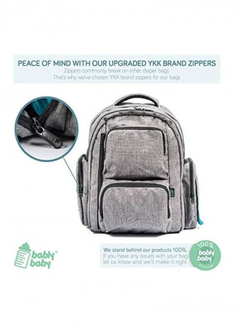 Diaper Bag With Bucket Wipe Cover And Changing Mat Set
