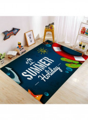 Rug Letter Pattern Cartoon Comfortable Carpet Multicolour 120 x 160cm