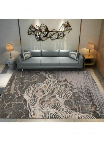 Abstract Pattern Living Room Carpet Grey 140x200cm