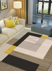 1 Piece Living Room Rug Color Block Anti-Slip Softness Carpet multicolour 120*160(W*L)cmcm