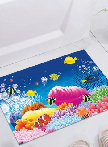 1 Piece Rug Anti-Skidding Fish Print Soft Living Room Bedroom Floor Mat multicolour 120*160(W*L)cmcm