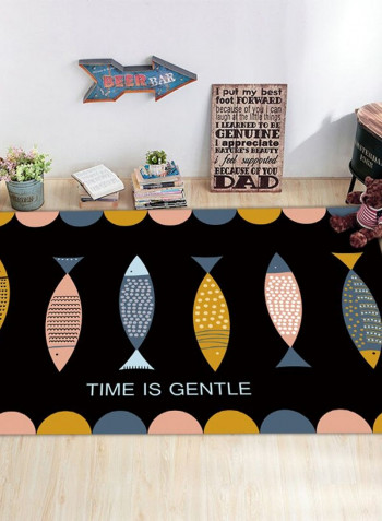 1 Piece Bedroom Rug Fish Pattern Cartoon Soft Carpet multicolour 120*160(W*L)cmcm