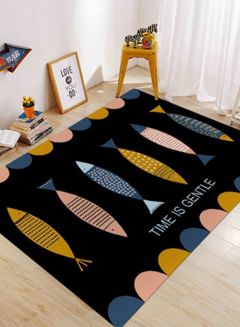 1 Piece Bedroom Rug Fish Pattern Cartoon Soft Carpet multicolour 120*160(W*L)cmcm