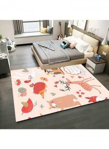 Sweet Animal Pattern Carpet Multicolour 120 x 160cm