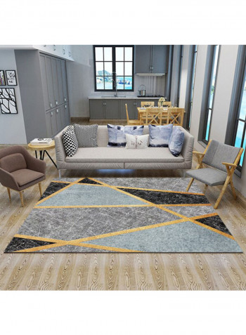 Dustproof Anti-Slip Geometric Pattern Carpet Multicolour 120 x 160cm