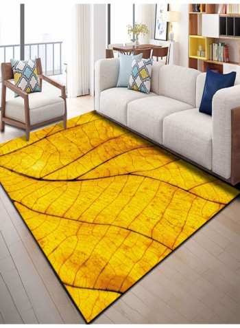 Living Room Floor Mat Yellow 140 x 200cm