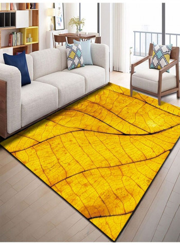 Living Room Floor Mat Yellow 140 x 200cm