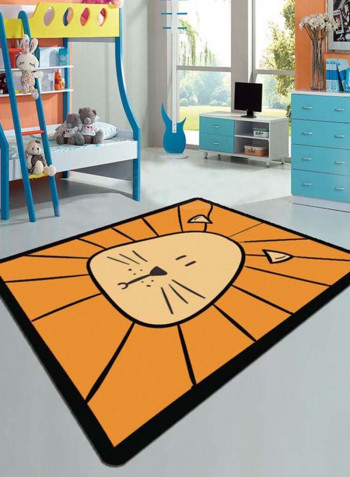 Printed Anti-Skidding Mat Orange 140x200cm
