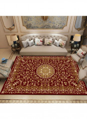 European Style Anti-Slip Floor Rug Red/Green/White 120x160cm