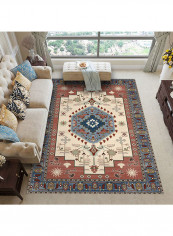 Floral Print Living Room Rug Multicolour 140x200cm