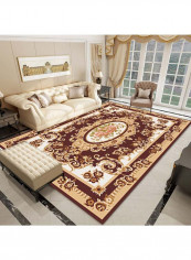 European Style Floral Pattern Carpet Multicolour 120x160cm