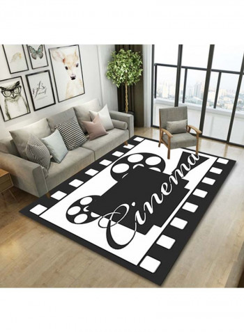 Nordic Style Anti-Skidding Printed Carpet Black/White 120x160cm